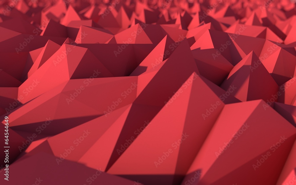 Abstract Red Low Poly 3d Background with Depth of Field Effect Abstract Red Low Poly 3d Background with Depth of Field Effect