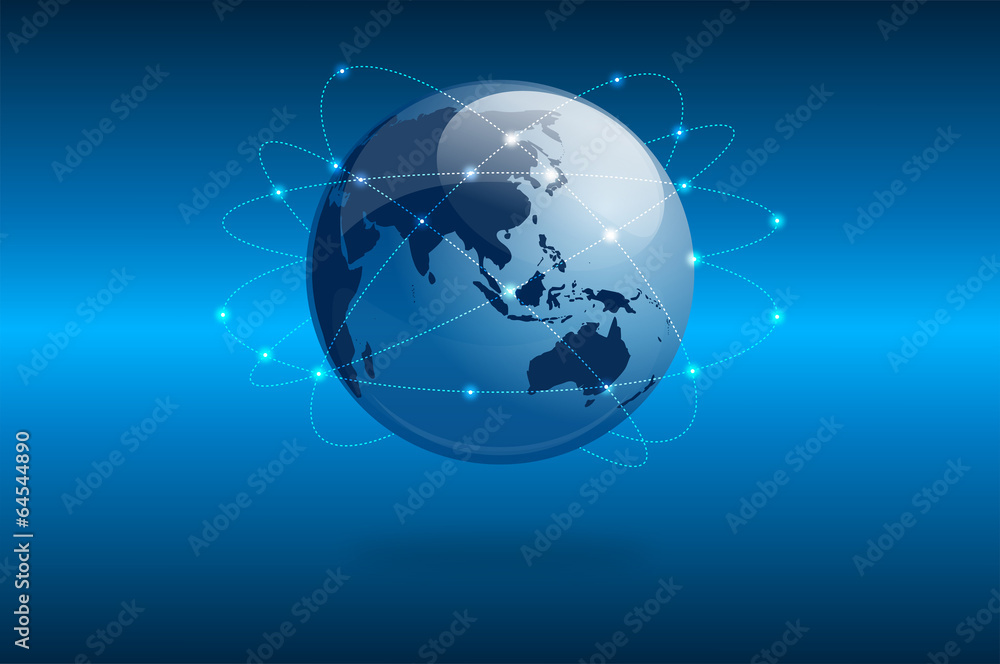 mondo connessione, dati, rete, internet, asia, Cina