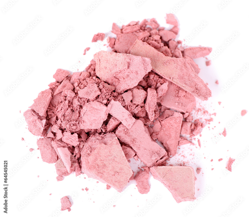 Crushed eyeshadow isolated on white Crushed eyeshadow isolated on white