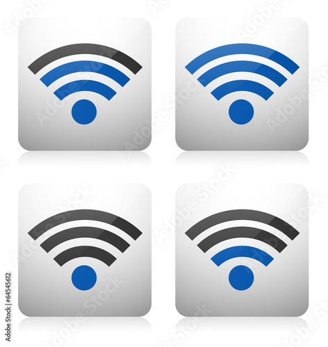 Signal icons, signal strenght indicators, levels, wireless conn.