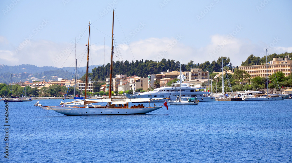 Yachts at Sea, Greece, Europe