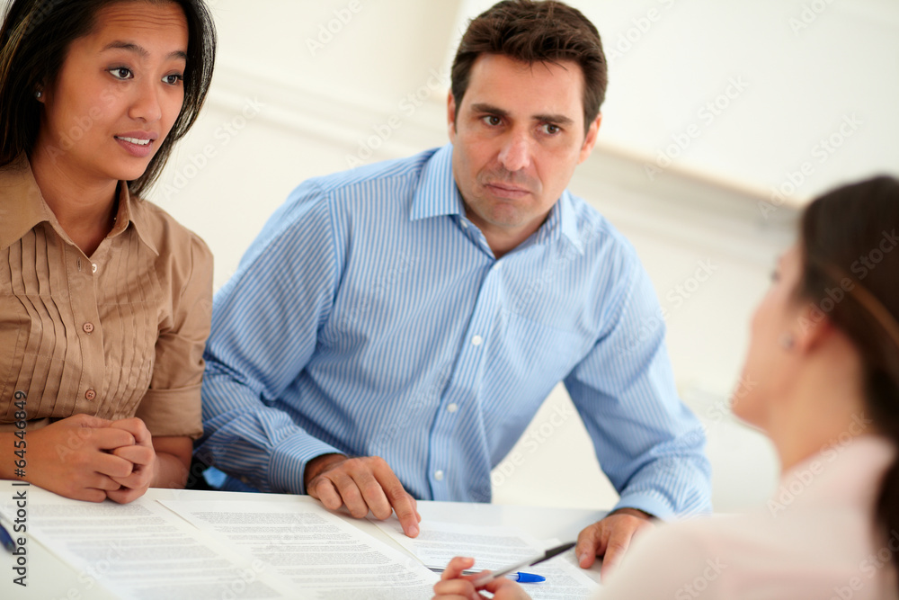 Ethnic couple interested in a contract Ethnic couple interested in a contract