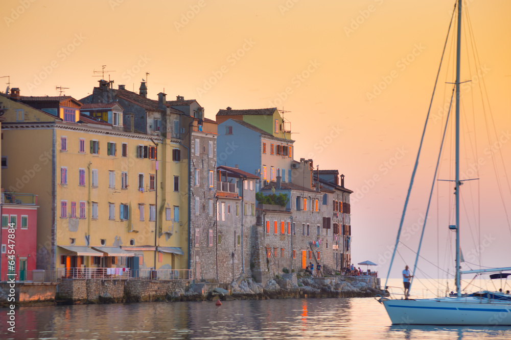 Fototapeta premium Coastal town of Rovinj, Istria, Croatia.
