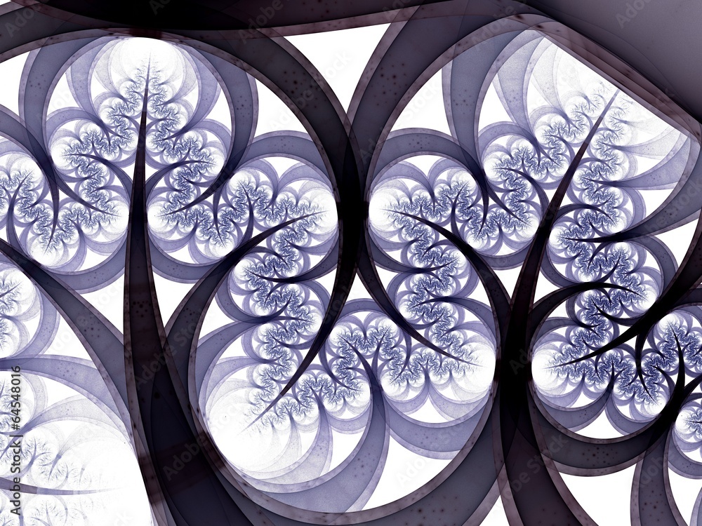 Fototapeta premium Fractal tree branches, digital artwork for creative graphic