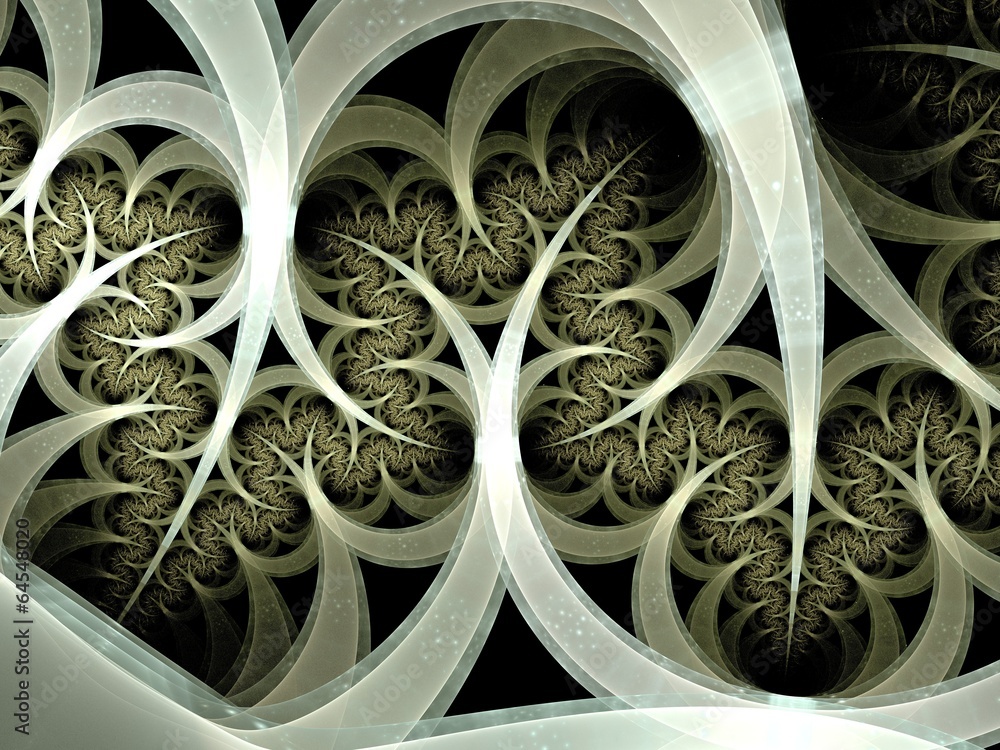 Fototapeta premium Fractal tree branches, digital artwork for creative graphic