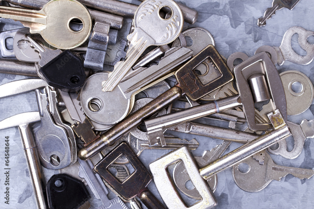 Fototapeta premium Verschiedene Schlüssel farbig