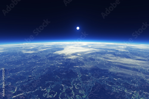 Fototapeta Naklejka Na Ścianę i Meble -  Earth Planet View From Space