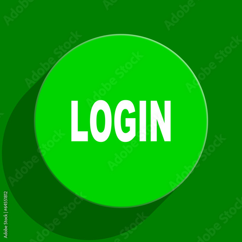 login green flat icon