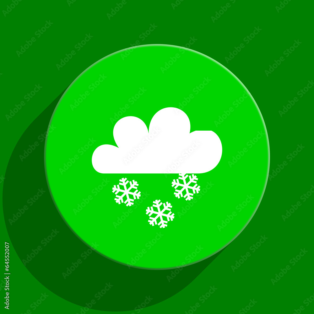 snowing green flat icon snowing green flat icon