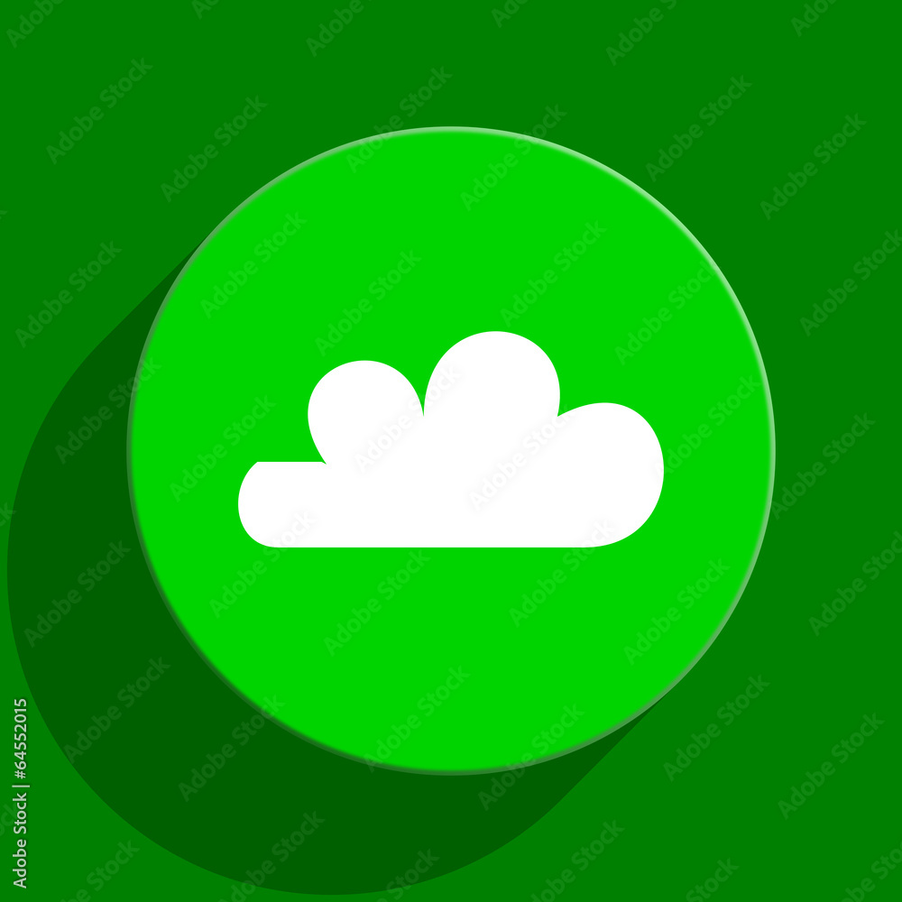 cloud green flat icon cloud green flat icon