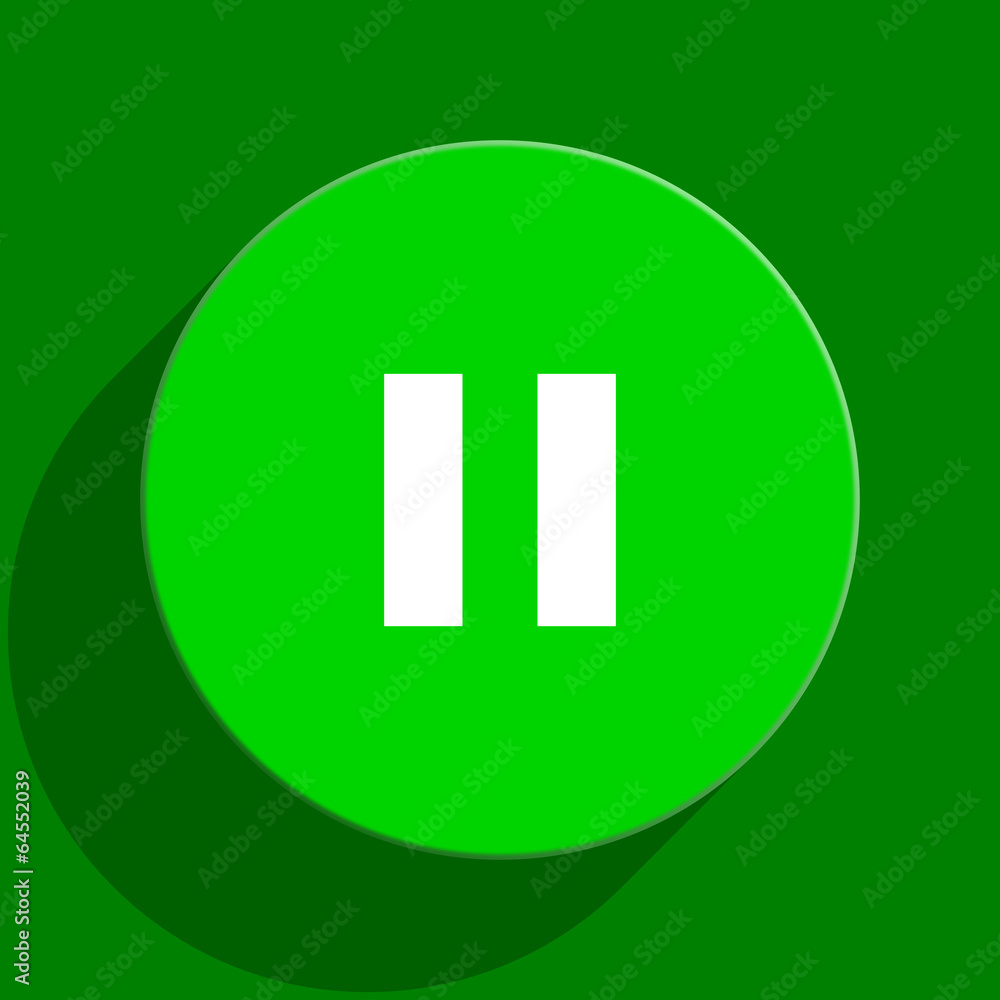 pause green flat icon pause green flat icon