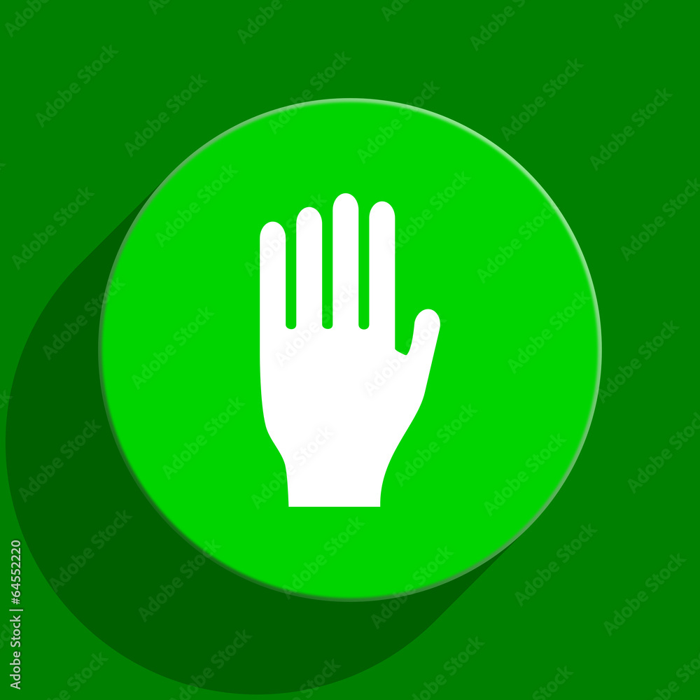 Obraz premium stop green flat icon