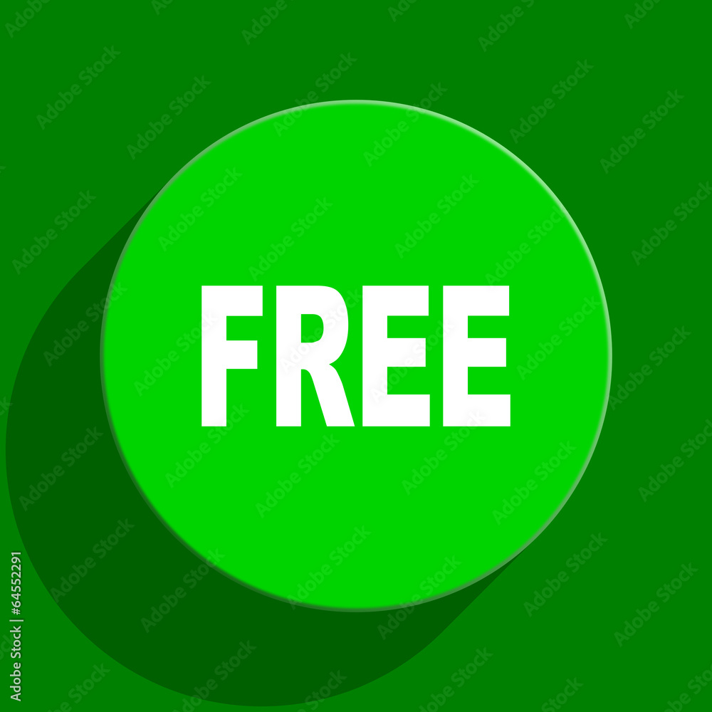 free green flat icon