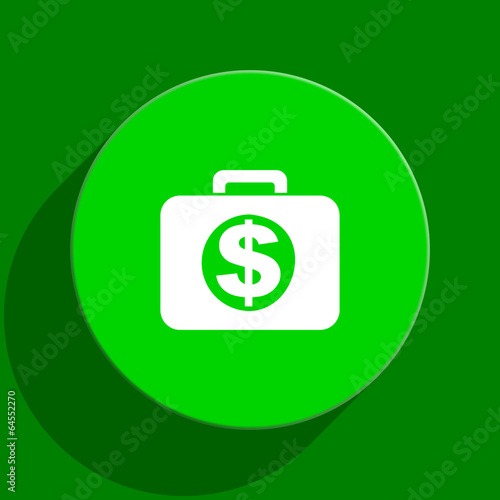 financial green flat icon