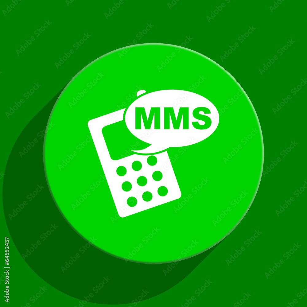 mms green flat icon mms green flat icon