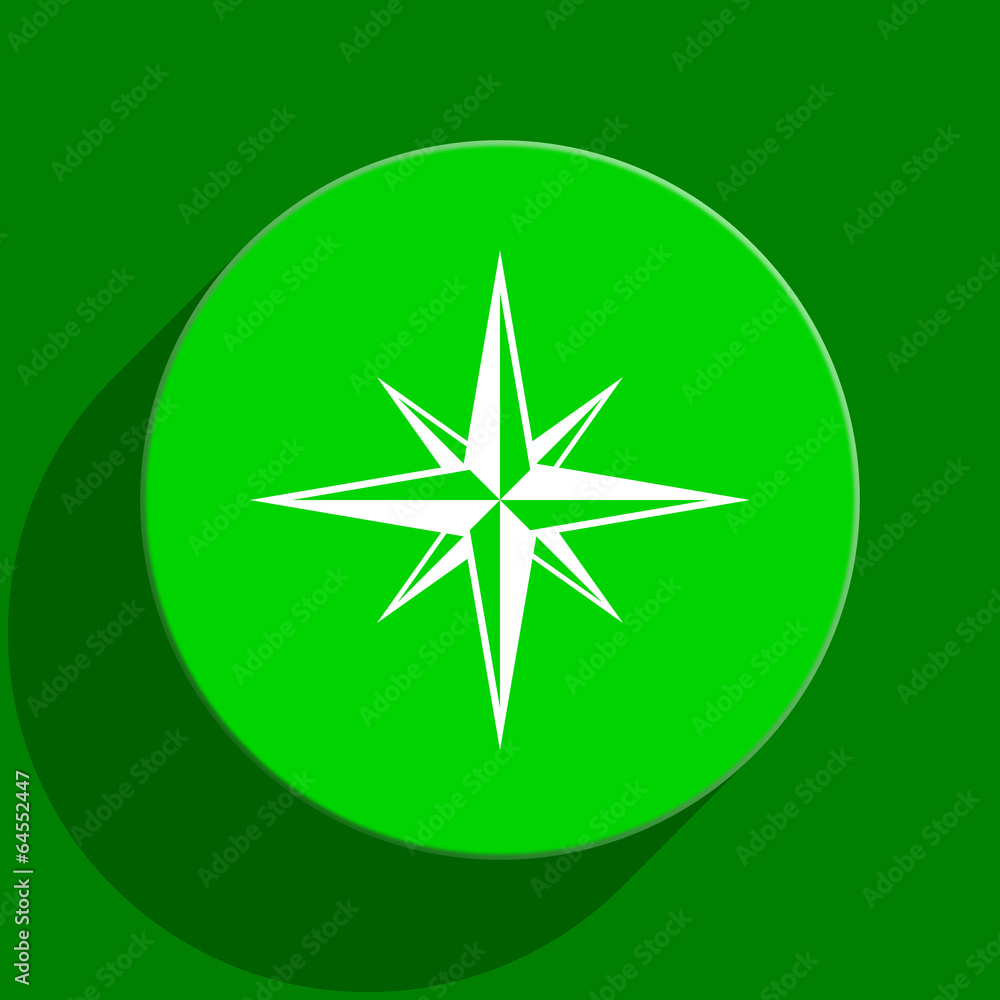 compass green flat icon compass green flat icon