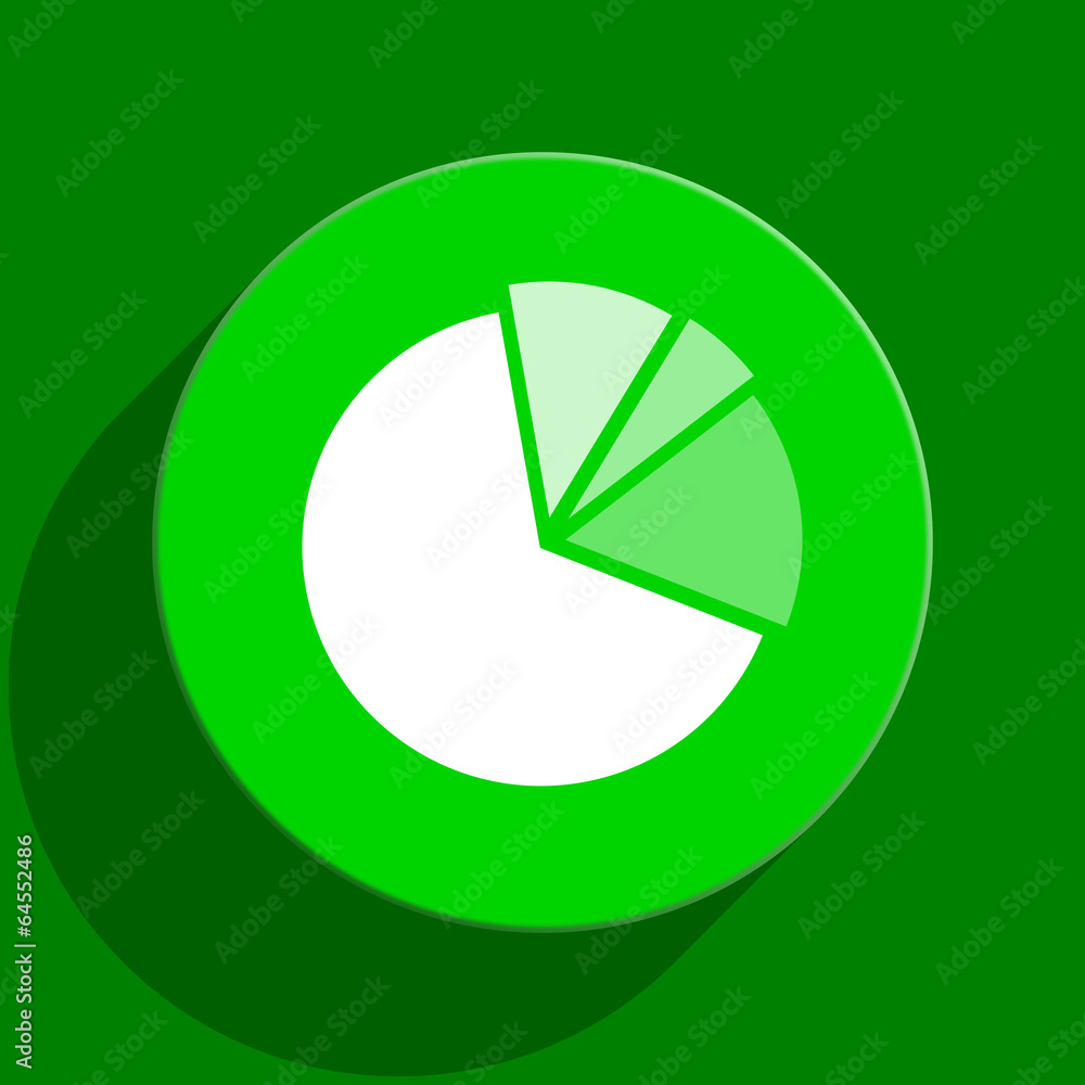 diagram green flat icon diagram green flat icon