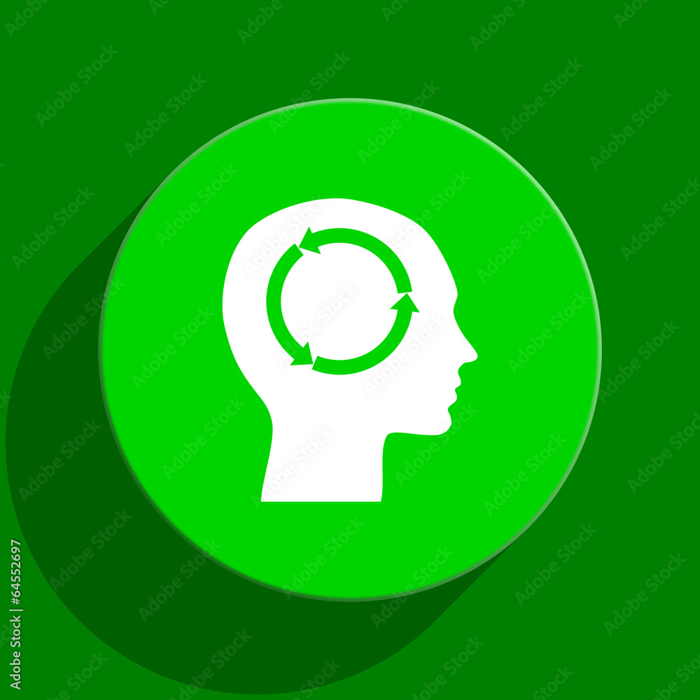 head green flat icon head green flat icon