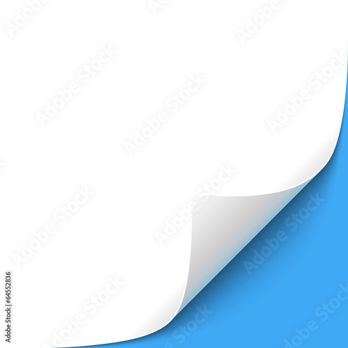 Bent paper corner