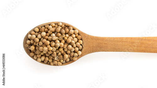 coriander spices in spoon