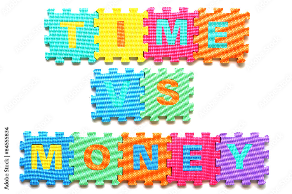 time vs money - colorful jigsaws time vs money - colorful jigsaws