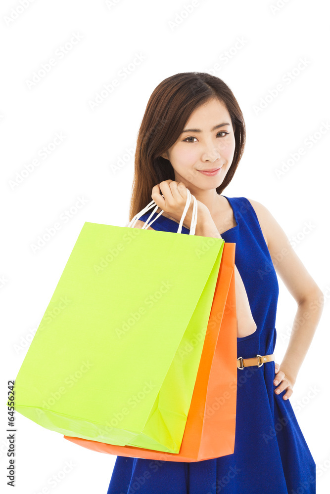 beautiful young asian woman with shopping bags beautiful young asian woman with shopping bags