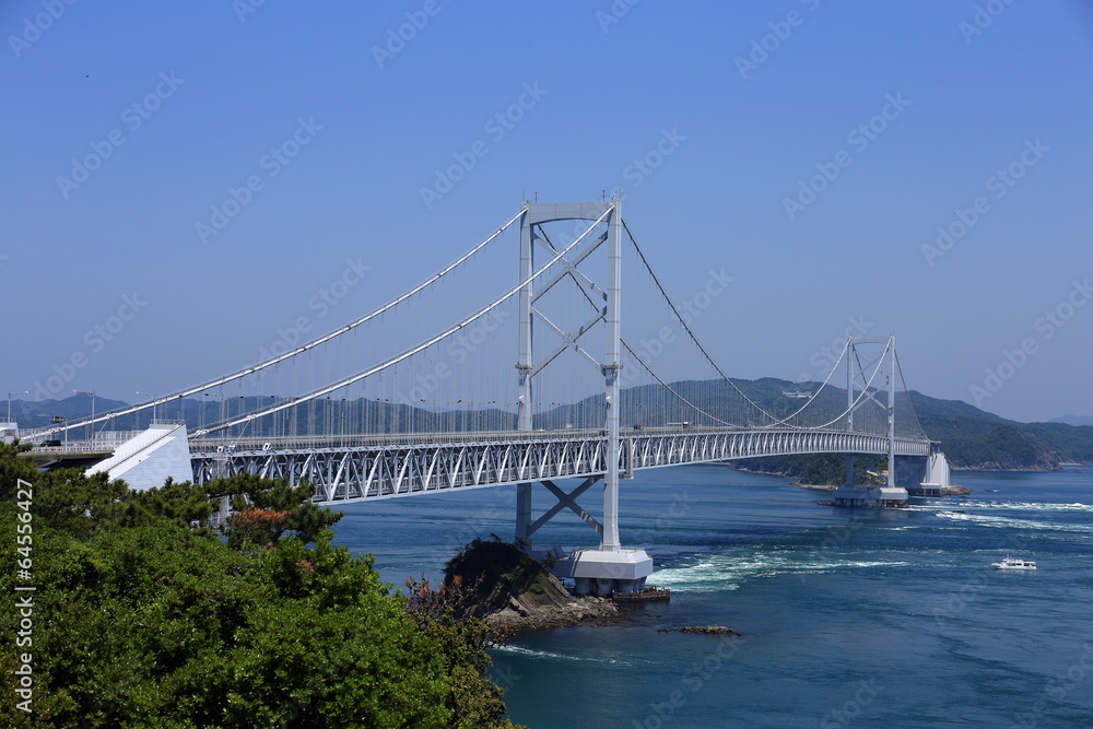 Naklejka premium Onaruto Bridge in Tokushima, Japan