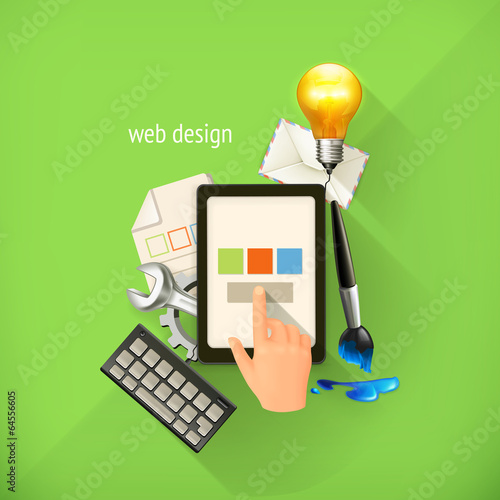 Web-design concept, infographic technology