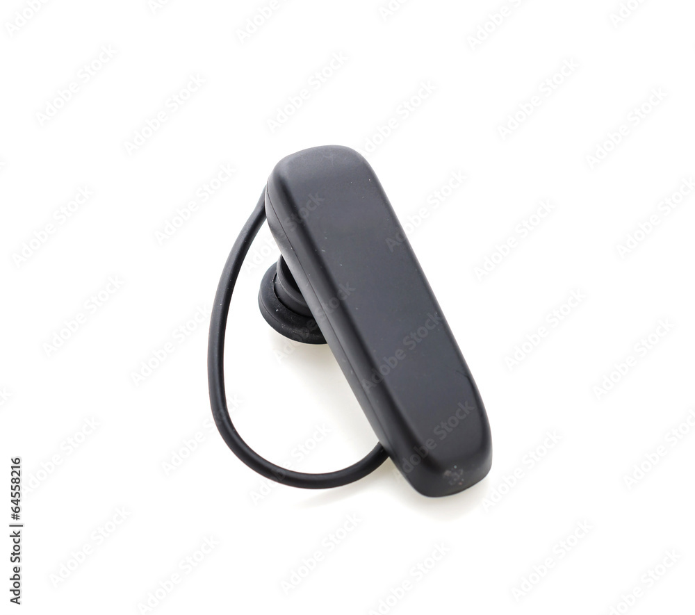 Bluetooth headset isolated on white Bluetooth headset isolated on white