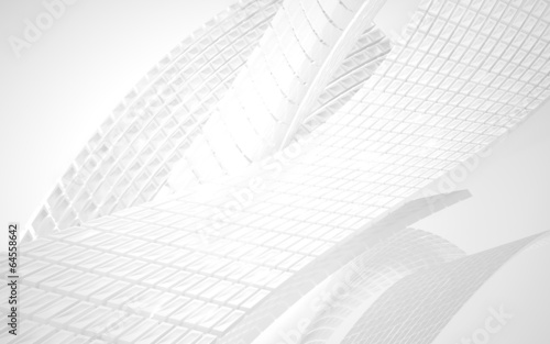 Super cool abstract architectural white background 