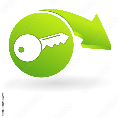 clef sur web symbole vert
