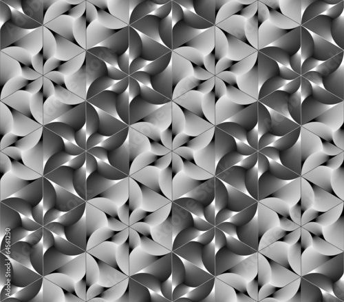 Design seamless monochrome hexagon geometric pattern