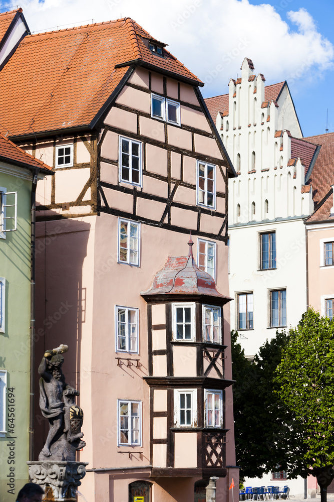 Fototapeta premium complex of medieval houses called Spalicek, Cheb, Czech Republic