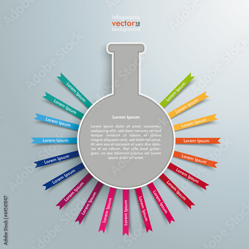 Three Tubes Colored Banners Infographic