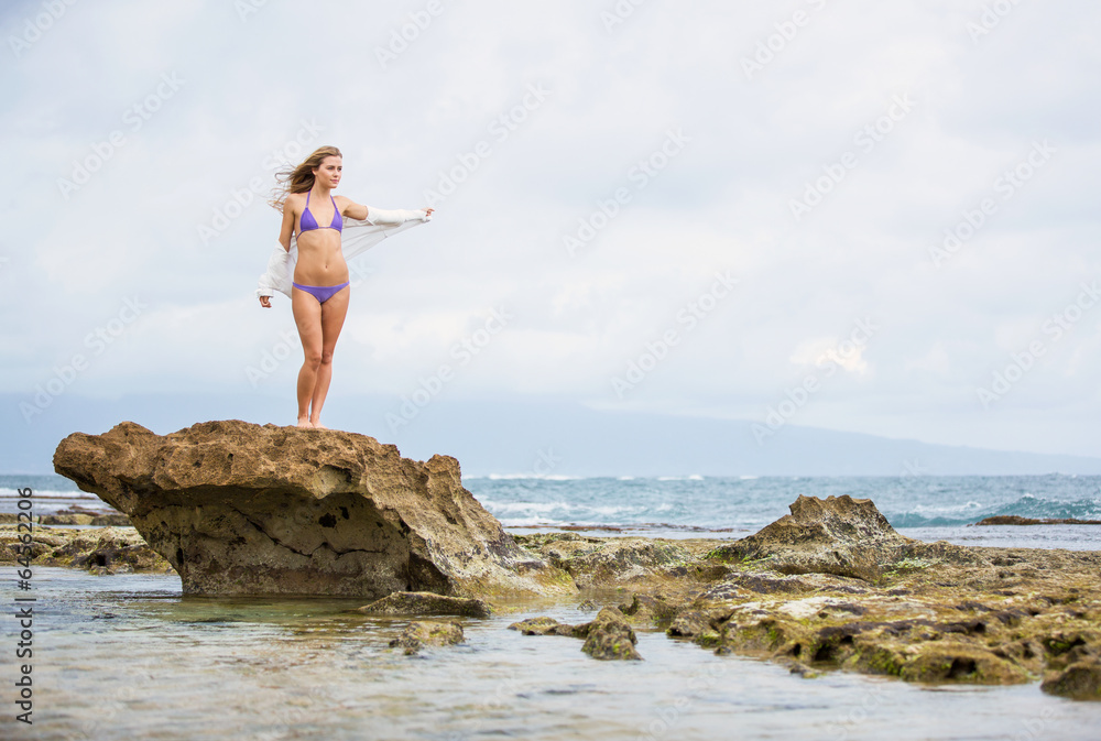 Beautiful young woman outdoors