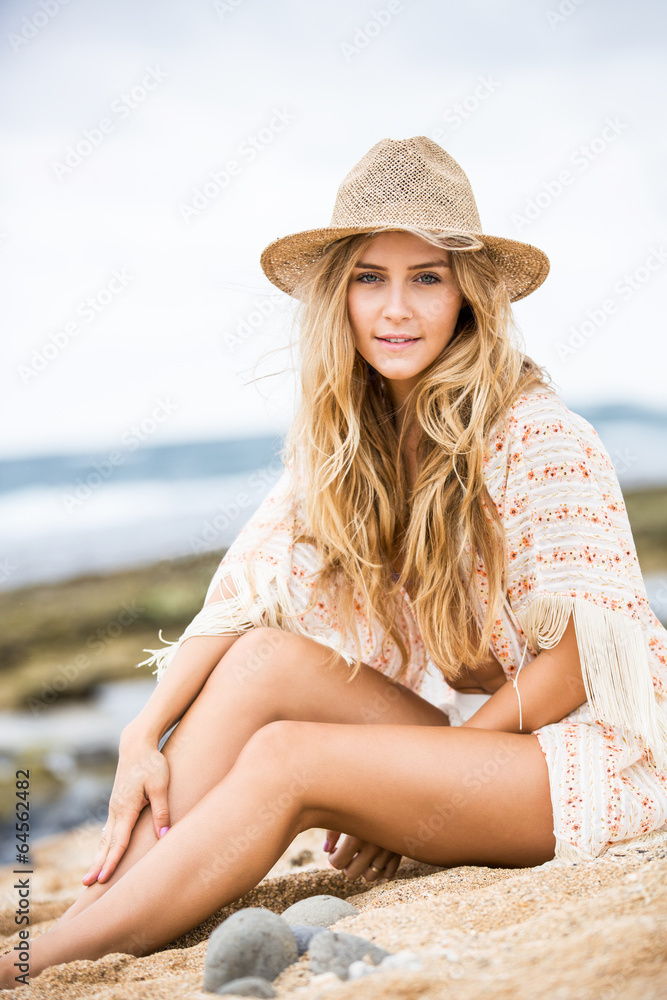 Beautiful young woman outdoors