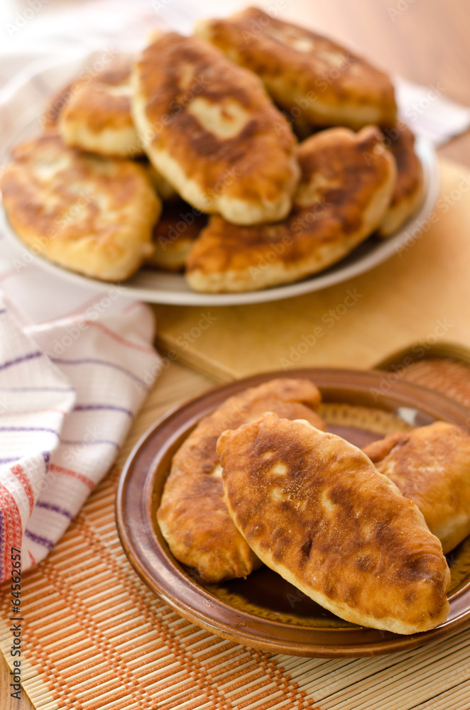 Fried fresh tasty pasties Fried fresh tasty pasties