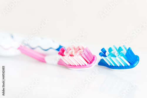toothbrush in high key macro