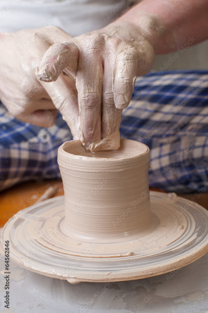 Hands of a potter