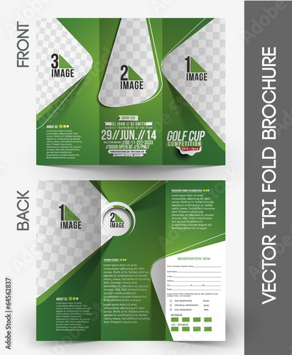 Golf Tournament Tri-Fold Brochure Design