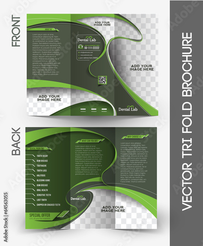 Dental Tri-fold Mock up & Brochure Design