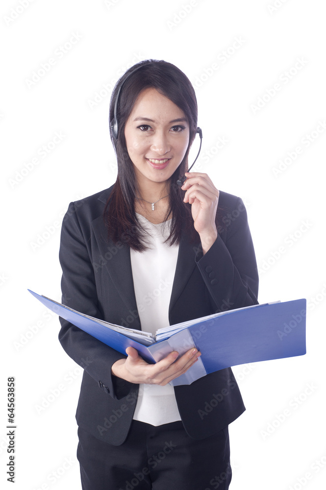 Asian business woman give you excellent gesture, Asian business woman give you excellent gesture,