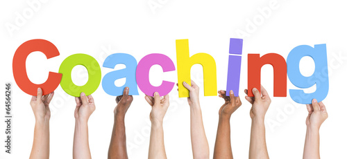Diverse Hands Holding The Word Coaching #64564246
