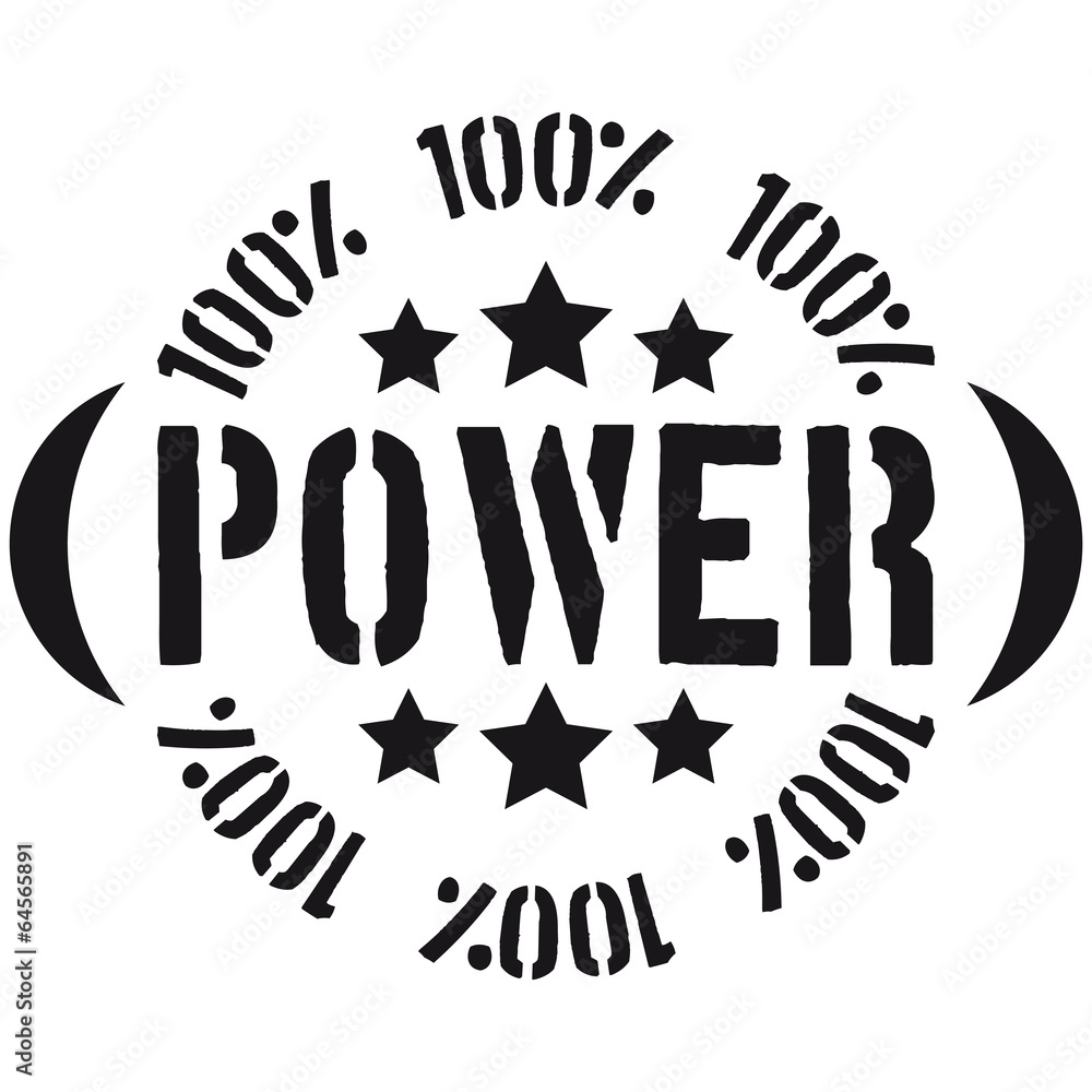 Obraz premium Cool 100 % Power Stempel Logo