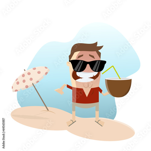 urlaub strand cocktail kokosnuss trinken