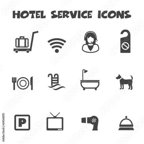 hotel service icons