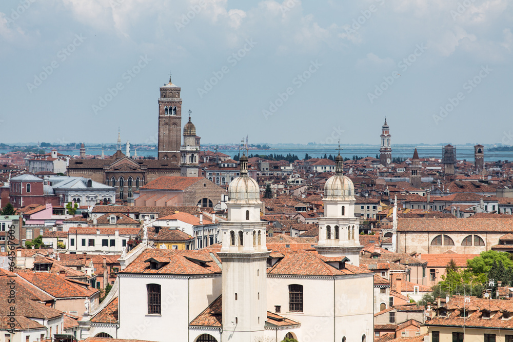 Skyline of Old Venice with Church Towers