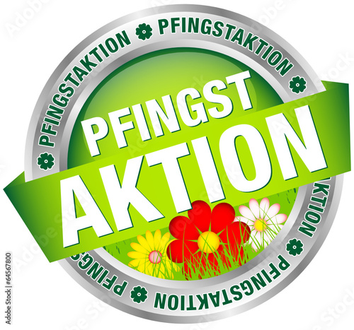 Button Banner "Pfingstaktion" grün/rot/silber