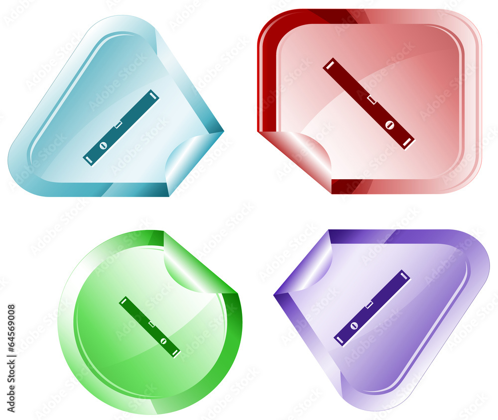 Spirit level. Vector sticker. Spirit level. Vector sticker.