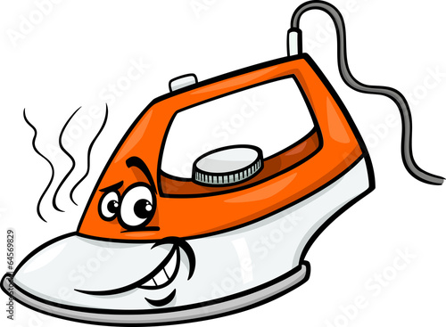 hot iron cartoon illustration